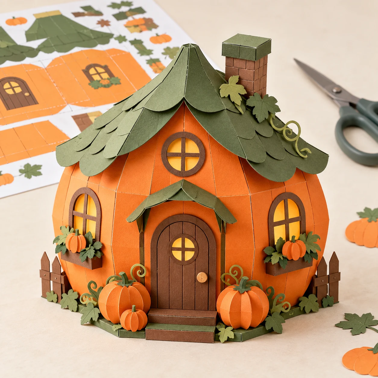 Orange paper house